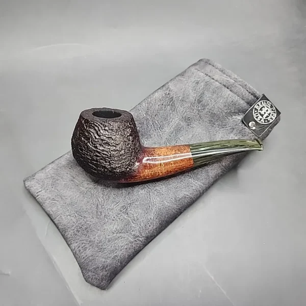Sean Reum Pipes, Sandblasted Bent Apple Handmade Briar Pipe, New [SOLD OUT] - Image 12