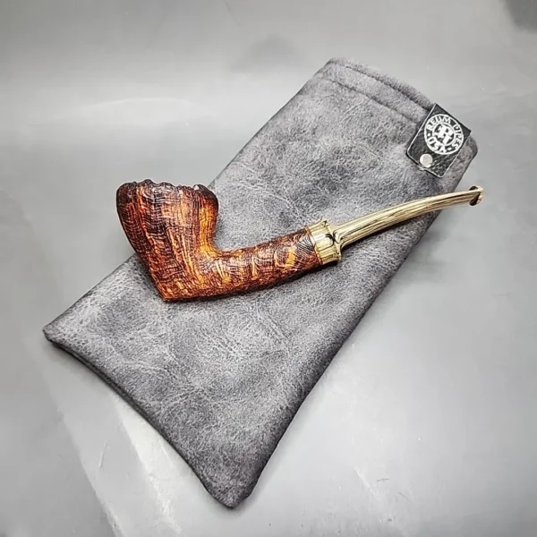 Sean Reum Pipes, Sandblasted Acorn Handmade Briar Pipe, New [SOLD OUT] - Image 15