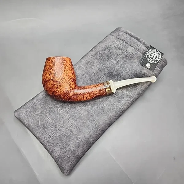 Sean Reum Pipes, Textured Bent Egg Handmade Briar Pipe, New [SOLD OUT] - Image 15