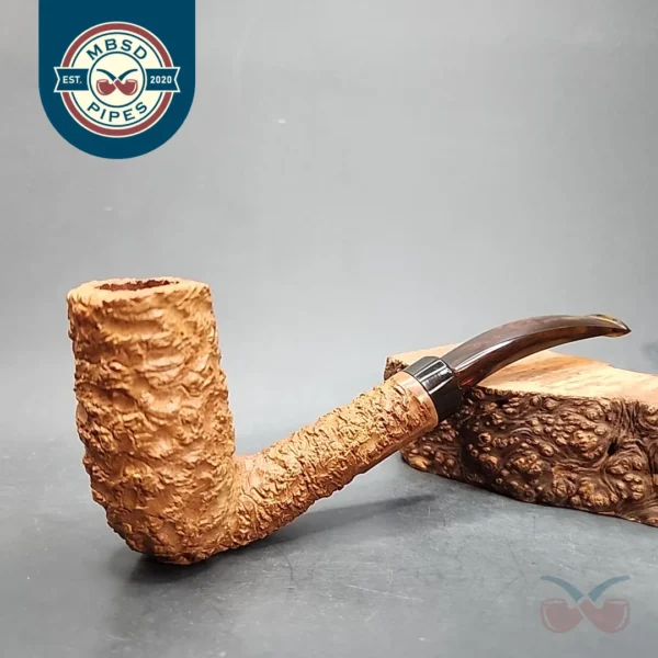 Preben Holm Wengholt Collector 200, Rusticated Stacked Billiard Estate Briar Pipe, Unsmoked [SOLD]