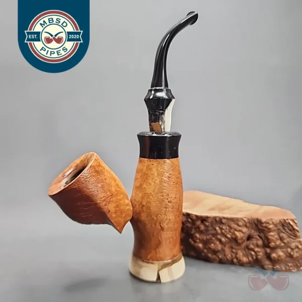 PapaBearPipes Faux Cavalier Sandblasted Briar Pipe, New [SOLD OUT]