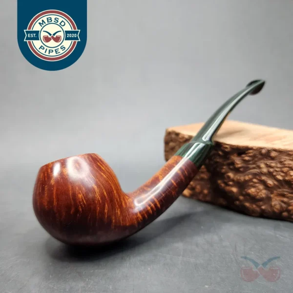 Sean Reum Pipes, Smooth Bent Apple Briar Pipe, New [SOLD OUT]