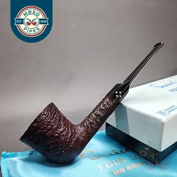 Sasieni 4 Dot Ruff Root Dark, Sandblasted Dublin Estate Briar Pipe [SOLD OUT]
