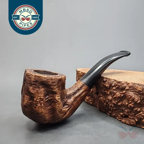 Custombilt His Nibs Rusticated Bent Billiard Estate Briar Pipe [SOLD OUT]