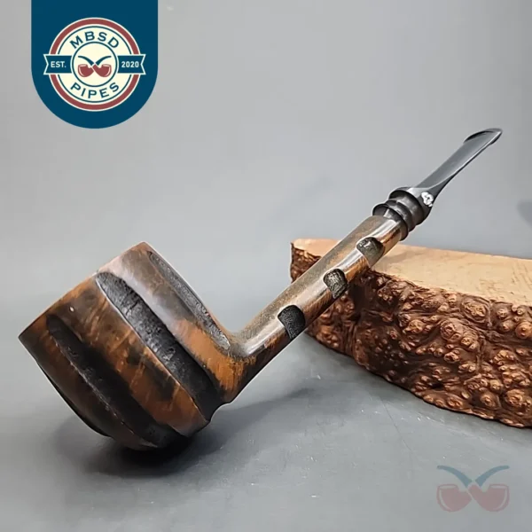 Kaywoodie Ruf-Tone Partially Rusticated Straight Billiard Estate Briar Pipe, Unsmoked [SOLD OUT]