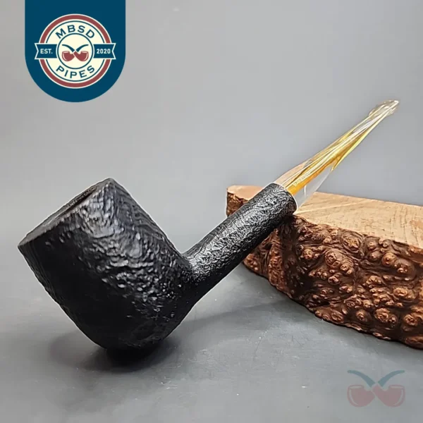 Savinelli De Luxe Milano 111 KS, Sandblasted Straight Billiard Estate Briar Pipe [SOLD OUT]