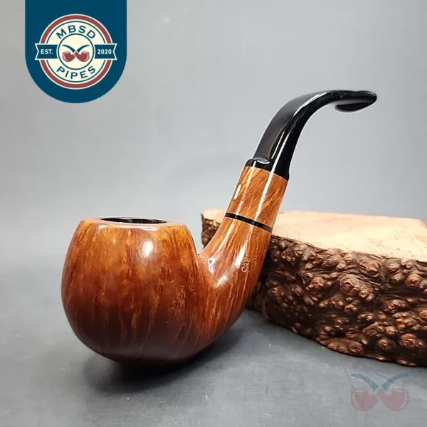 Castello "Castello" 4K Smooth Bent Apple Estate Briar Pipe, Italian Estates