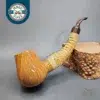 PapaBearPipes Smooth Bent Brandy, Bamboo Shank Artisan Briar Pipe [SOLD OUT]