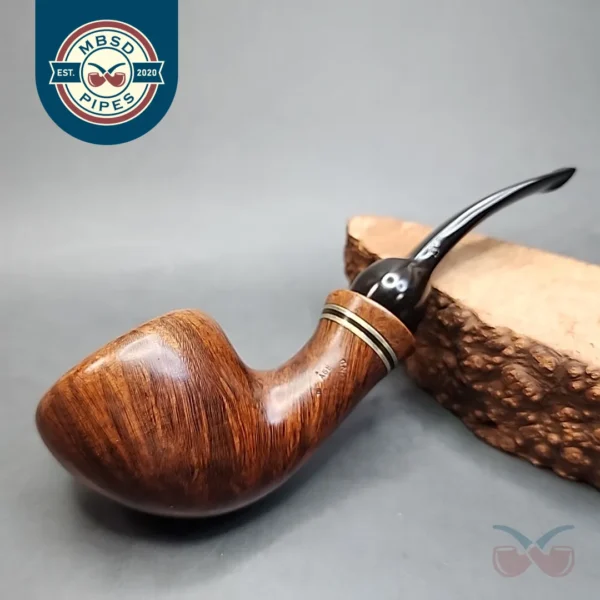 Age Bogelund Smooth Bent Dublin Estate Briar Pipe, Danish Estates (9mm) [SOLD OUT]