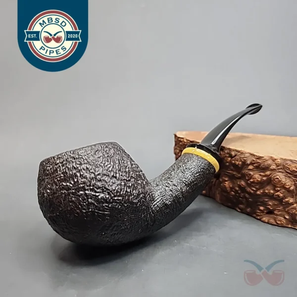 Joe Hinkle Sandblasted Bent Apple Estate Briar Pipe [SOLD OUT]