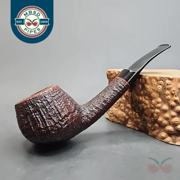 Tom Eltang Sandblasted Bent Pot Estate Briar Pipe, Danish Estates [SOLD OUT]