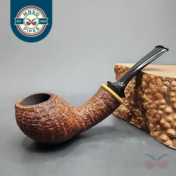 Gregor Lobnik Sandblasted Bent Egg Estate Artisan Briar Pipe [SOLD OUT]