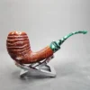 PapaBearPipes Rusticated Bent Egg Handmade Briar Pipe, New [SOLD OUT] - Image 3