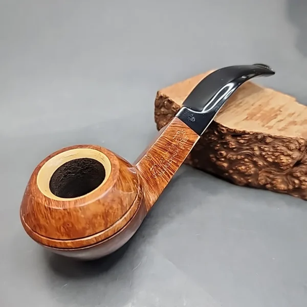 Fleur de Lis 549 by GBD, Meerschaum Lined Bent Bulldog Estate Briar Pipe [SOLD OUT] - Image 3