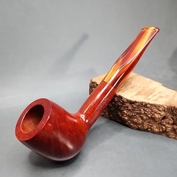 Roma Red Smooth Straight Billiard Estate Briar Pipe, Unsmoked [SOLD OUT] - Image 3
