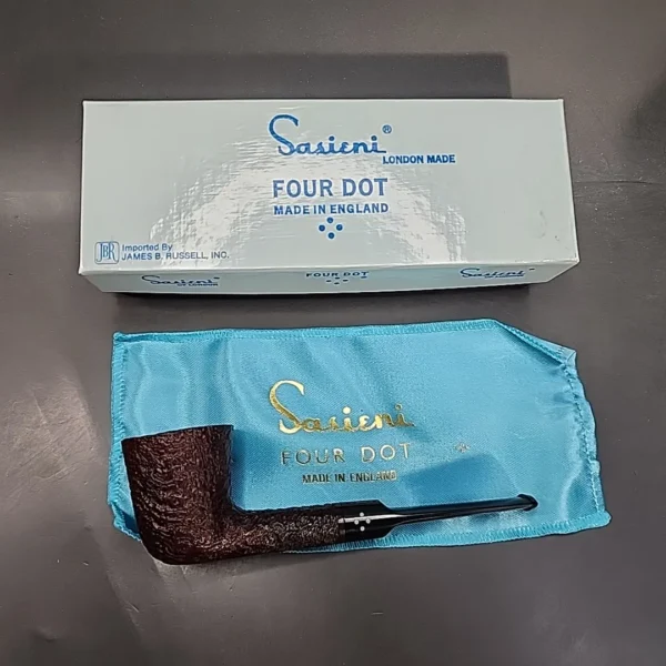 Sasieni 4 Dot Ruff Root Dark, Sandblasted Dublin Estate Briar Pipe [SOLD OUT] - Image 3