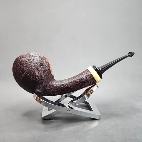 Jared Coles Pipe, Partial Sandblasted Blowfish, Briar Smoking Pipe, Artisan Pipe [SOLD OUT] - Image 3