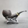 Joe Hinkle Sandblasted Bent Apple Estate Briar Pipe [SOLD OUT] - Image 3