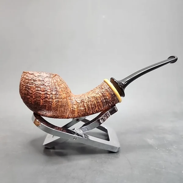 Gregor Lobnik Sandblasted Bent Egg Estate Artisan Briar Pipe [SOLD OUT] - Image 3