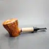 PapaBearPipes Smooth Rhodesian Sitter Handmade Briar Pipe, New [SOLD OUT] - Image 3