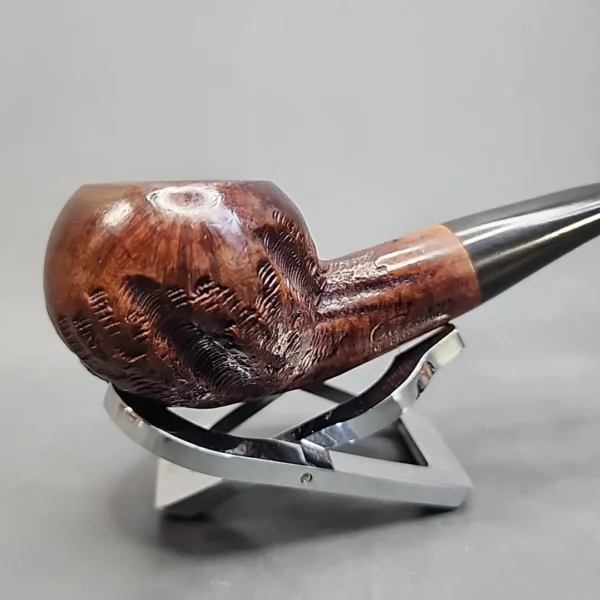 Custombilt Rusticated Bent Tomato Estate Briar Pipe, [SOLD OUT] - Image 4