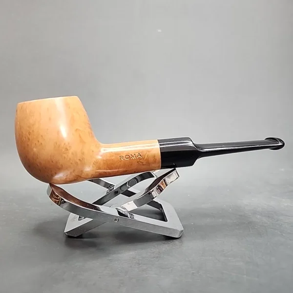 Roma Smooth Straight Apple Briar Pipe, Unsmoked - Image 4