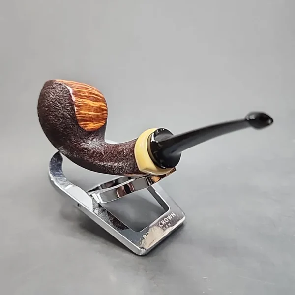 Jared Coles Pipe, Partial Sandblasted Blowfish, Briar Smoking Pipe, Artisan Pipe [SOLD OUT] - Image 4