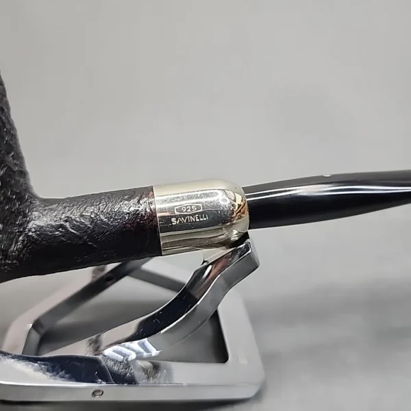 Savinelli Punto Oro 111, Silver Mounted Straight Billiard Estate Briar Pipe [SOLD OUT] - Image 4