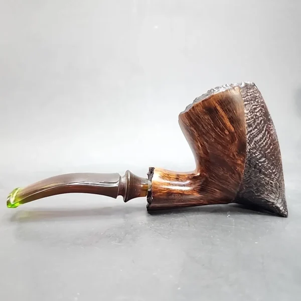 Viggo Nielsen Handmade Partially Sandblasted Freehand Estate Briar Pipe [SOLD OUT] - Image 5