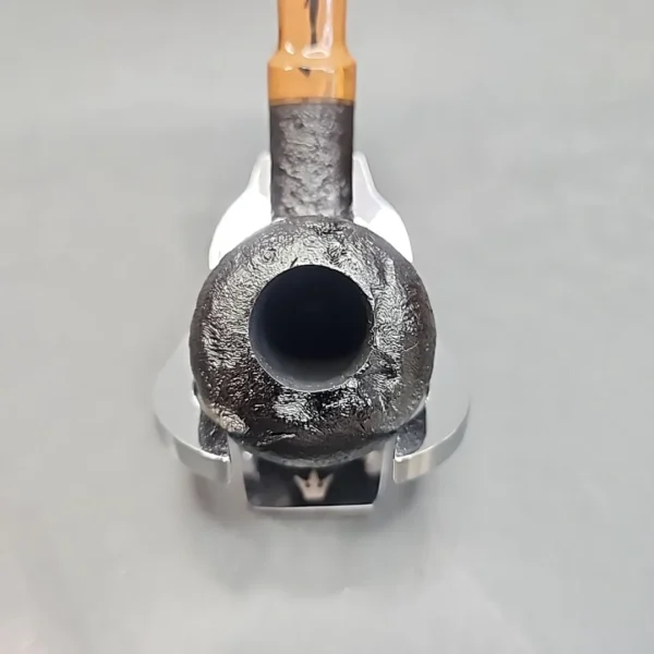 Sean Reum Pipes, Black Sandblasted Acorn Briar Pipe, New - Image 5