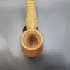 PapaBearPipes Smooth Bent Brandy, Bamboo Shank Artisan Briar Pipe [SOLD OUT] - Image 5