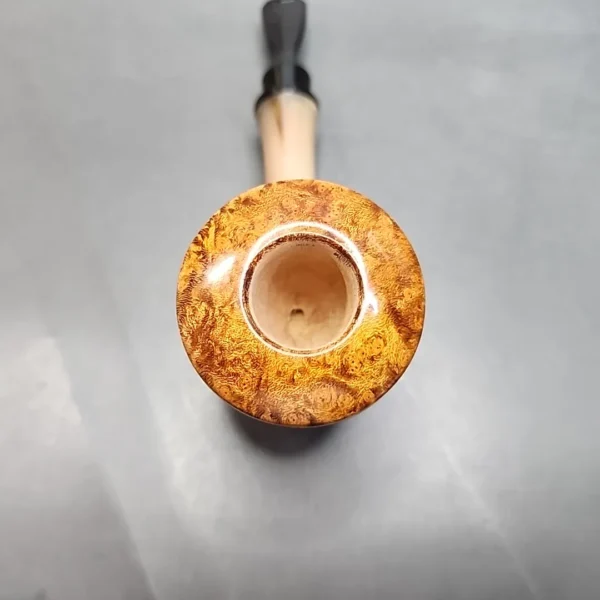 PapaBearPipes Smooth Rhodesian Sitter Handmade Briar Pipe, New [SOLD OUT] - Image 5