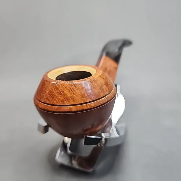 Fleur de Lis 549 by GBD, Meerschaum Lined Bent Bulldog Estate Briar Pipe [SOLD OUT] - Image 6