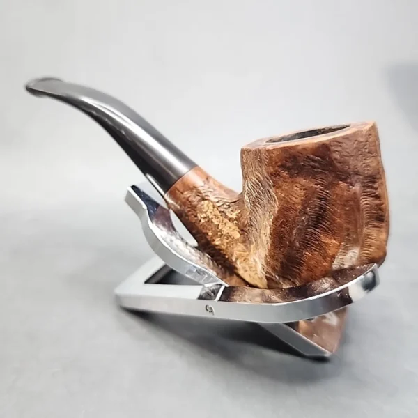 Custombilt His Nibs Rusticated Bent Billiard Estate Briar Pipe [SOLD OUT] - Image 6