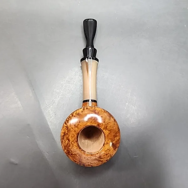 PapaBearPipes Smooth Rhodesian Sitter Handmade Briar Pipe, New [SOLD OUT] - Image 6