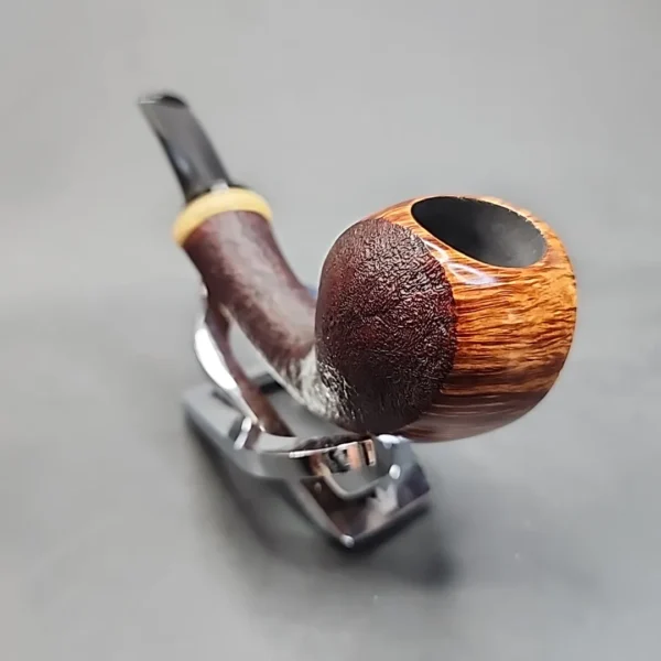 Jared Coles Pipe, Partial Sandblasted Blowfish, Briar Smoking Pipe, Artisan Pipe [SOLD OUT] - Image 7