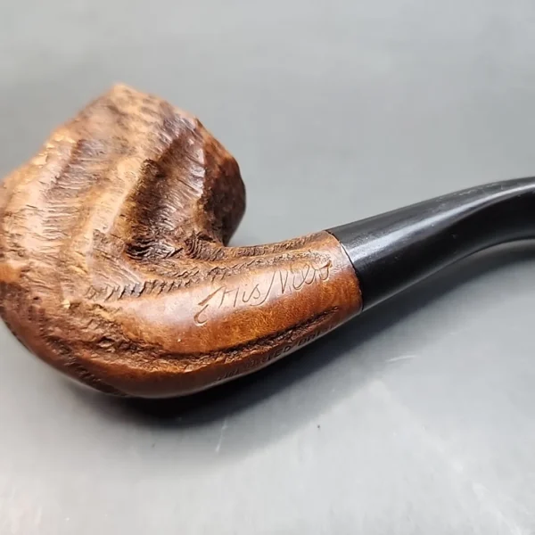 Custombilt His Nibs Rusticated Bent Billiard Estate Briar Pipe [SOLD OUT] - Image 7