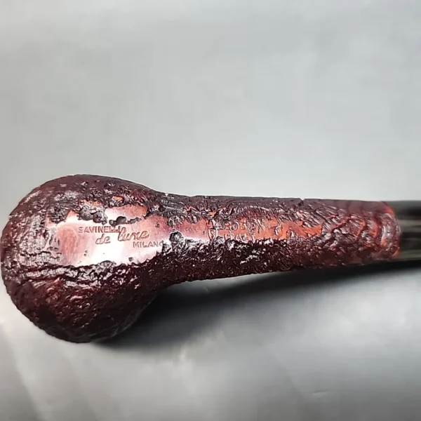 Savinelli De Luxe Milano 803 EX, Sandblasted Straight Billiard Estate Briar Pipe [SOLD OUT] - Image 8