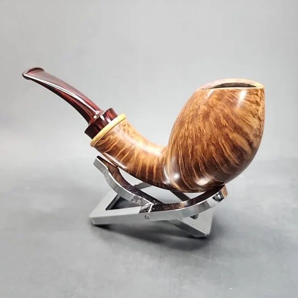 G. Penzo Smooth Bent Egg Briar Pipe, Italian Estates - Image 8
