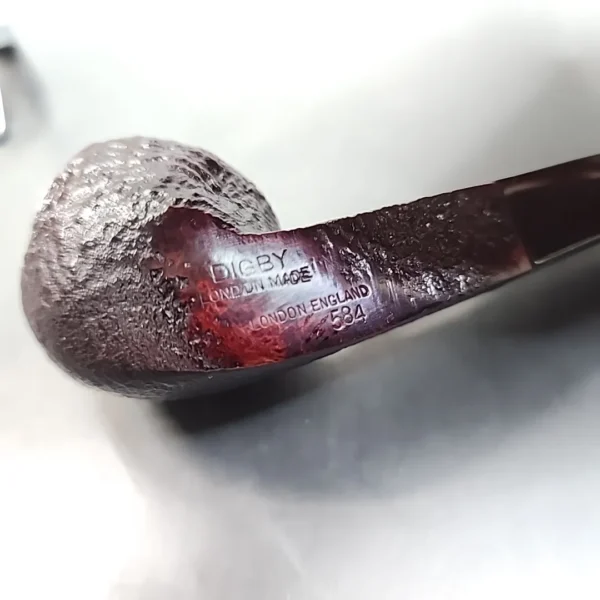 Digby 584 by GBD, Sandblasted Bent Bulldog Estate Briar Pipe, [SOLD OUT] - Image 8