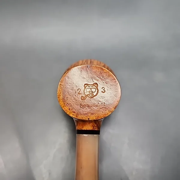 PapaBearPipes Smooth Rhodesian Sitter Handmade Briar Pipe, New [SOLD OUT] - Image 8