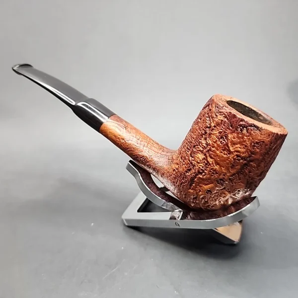 The Tinder Box Exotica Sandblasted Bent Billiard Estate Briar Pipe [SOLD OUT] - Image 8