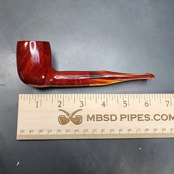Roma Red Smooth Straight Billiard Estate Briar Pipe, Unsmoked [SOLD OUT] - Image 9