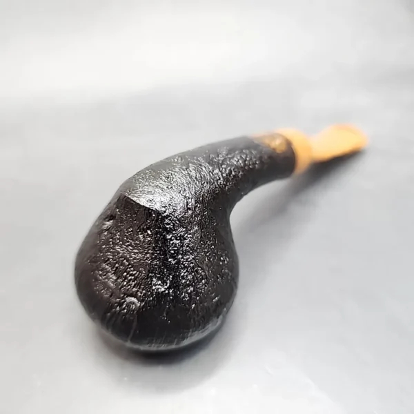 Sean Reum Pipes, Black Sandblasted Acorn Briar Pipe, New - Image 9