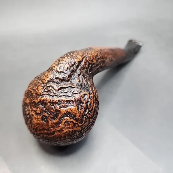 Age Bogelund D Sandblasted Bent Apple Estate Briar Pipe, Danish Estates (9mm) - Image 9