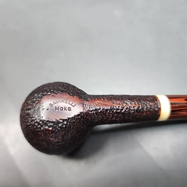 Savinelli Moka 207, Rusticated Straight Apple Estate Briar Pipe, 6mm [SOLD OUT] - Image 9