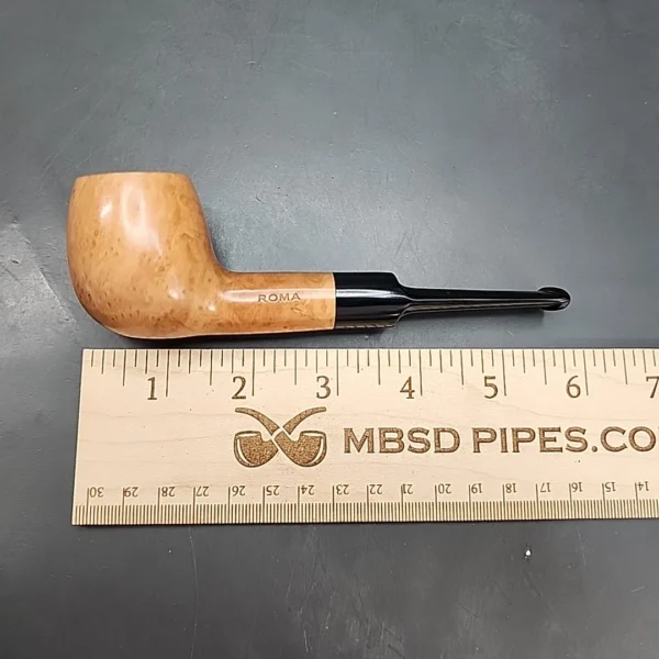 Roma Smooth Straight Apple Briar Pipe, Unsmoked - Image 10