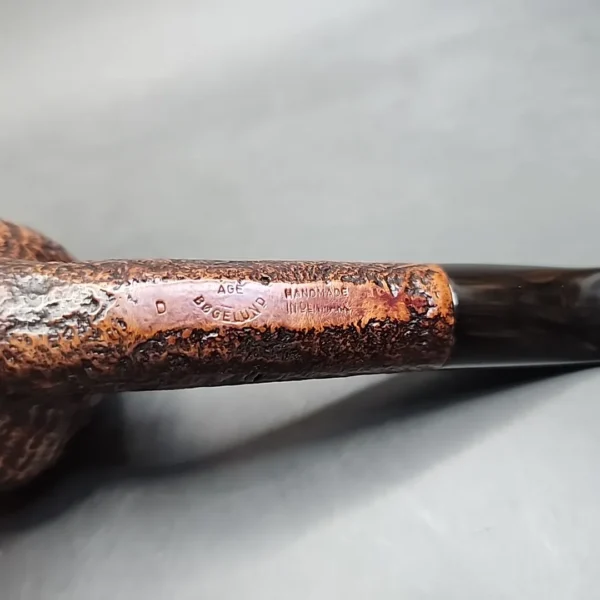 Age Bogelund D Sandblasted Bent Apple Estate Briar Pipe, Danish Estates (9mm) - Image 10