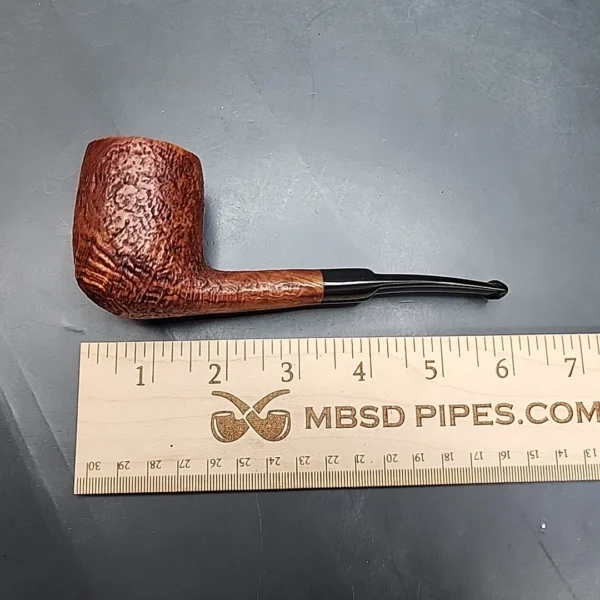 The Tinder Box Exotica Sandblasted Bent Billiard Estate Briar Pipe [SOLD OUT] - Image 10