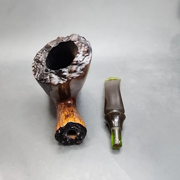 Viggo Nielsen Handmade Partially Sandblasted Freehand Estate Briar Pipe [SOLD OUT] - Image 11